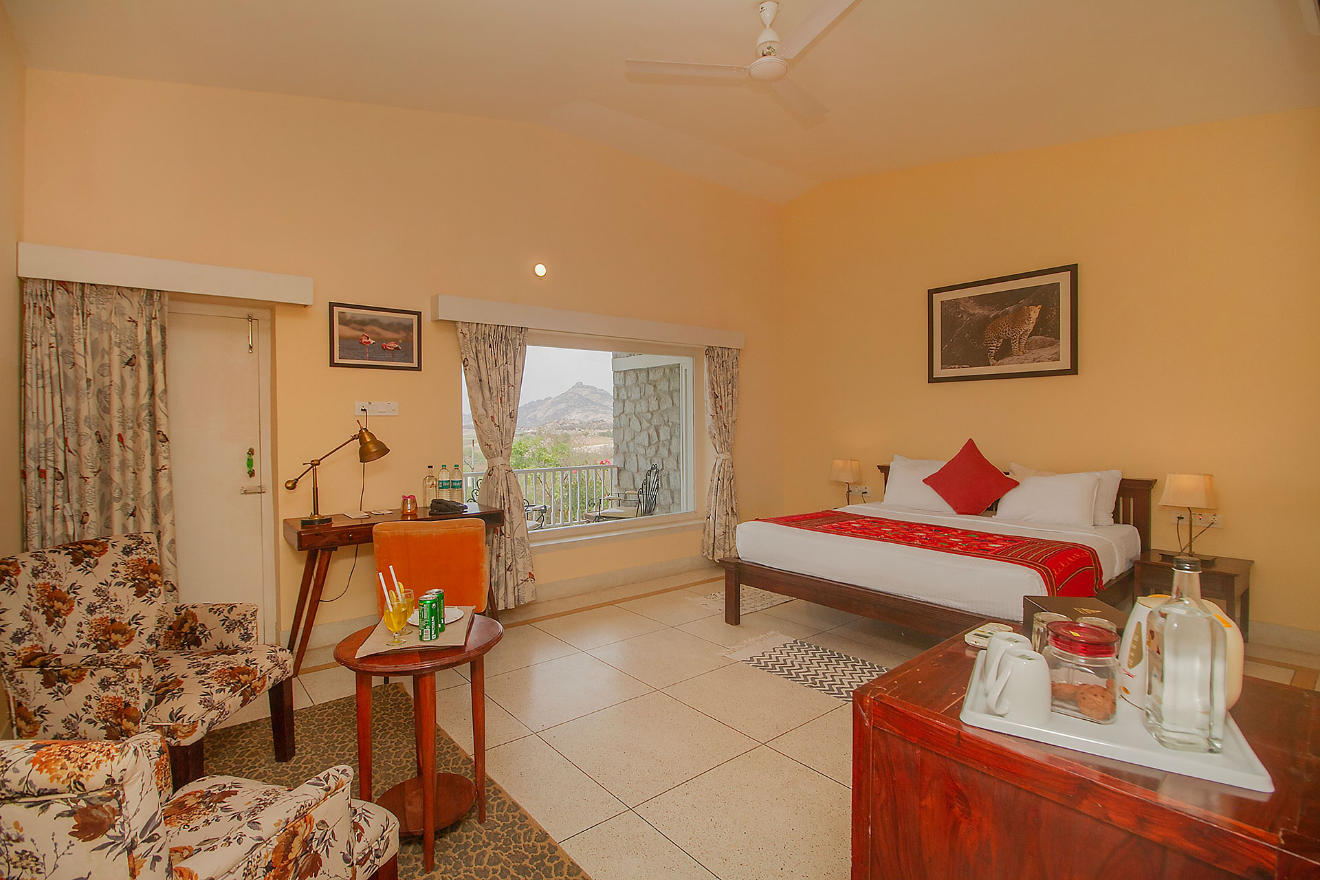Paradise View Room with balcony at The Jawai Sagar